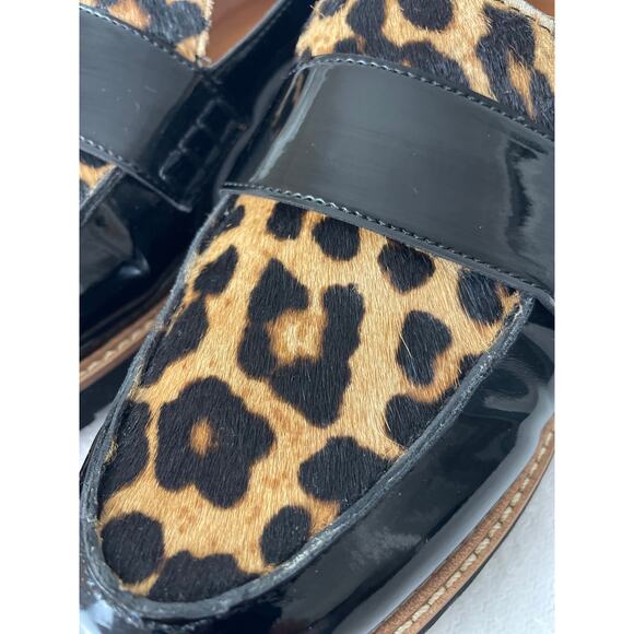 Franco Sarto Women's Platform Loafer Size 9.5 Black Leopard Cheetah Print - Picture 3 of 16